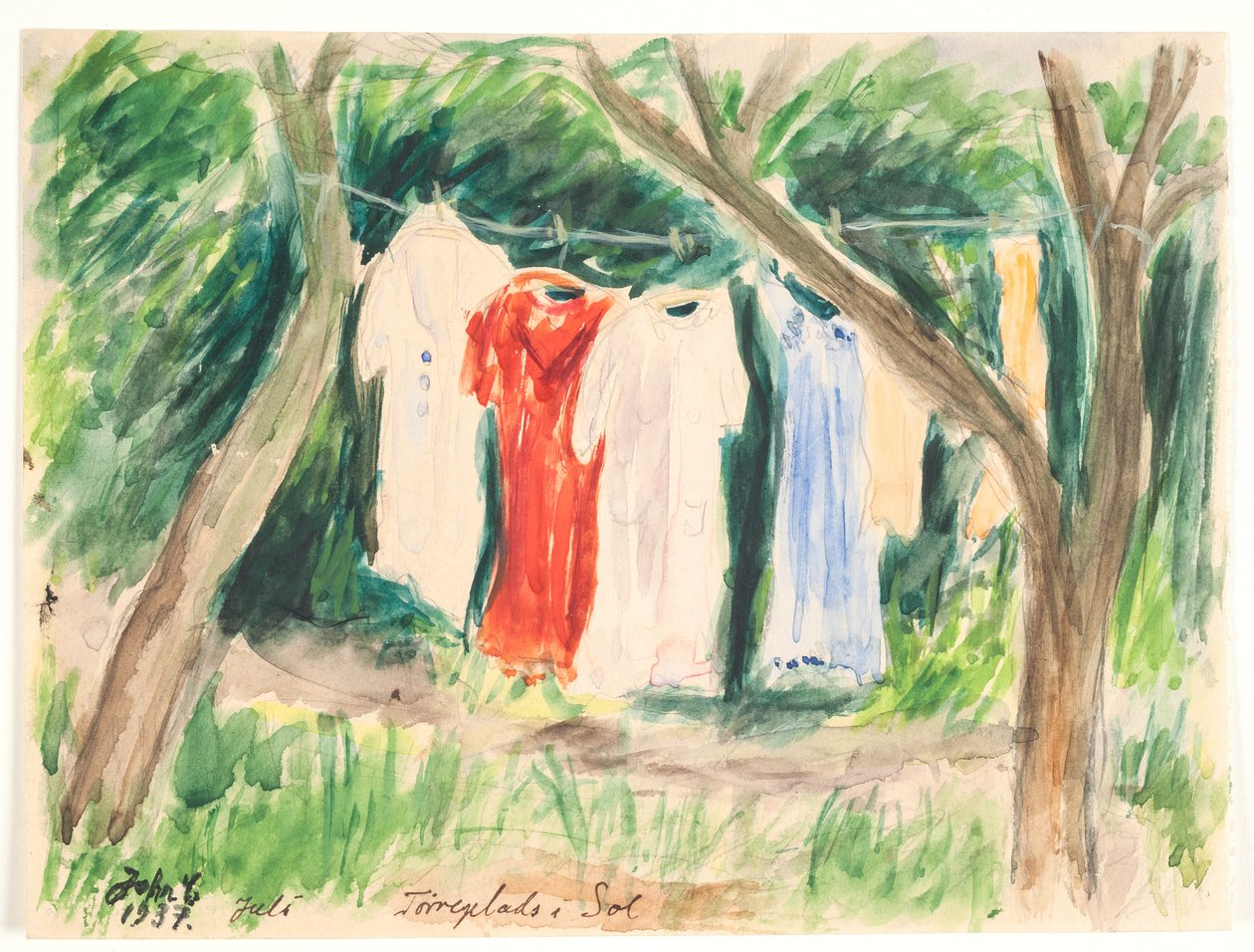 Trocknungsplatz in der Sonne von John Christensen