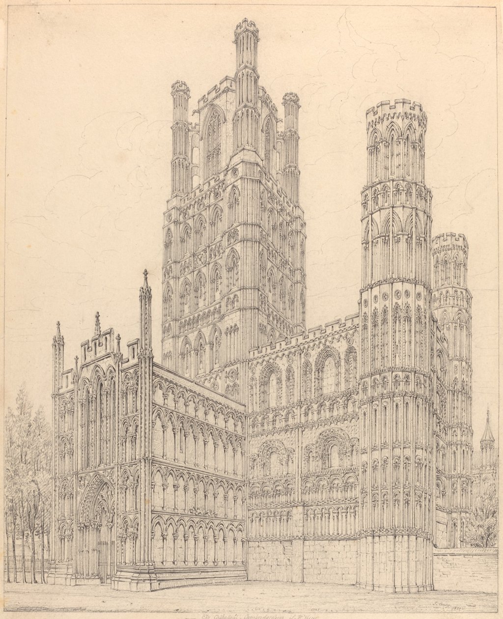 Ely Cathedral, Cambridgeshire, S.W. Ansicht von John Coney