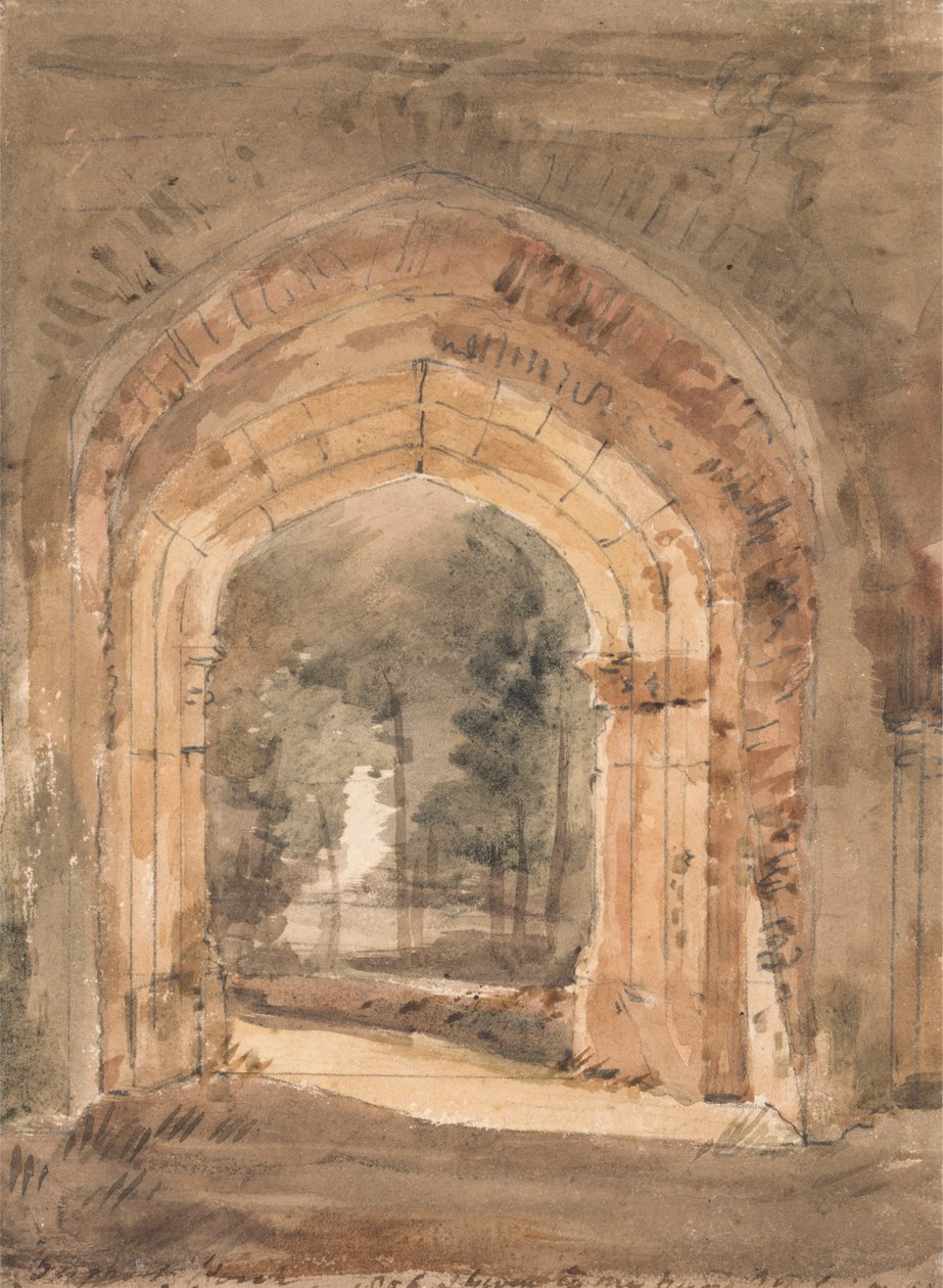Kirche von East Bergholt, Blick aus dem südlichen Torbogen des zerstörten Turms von John Constable