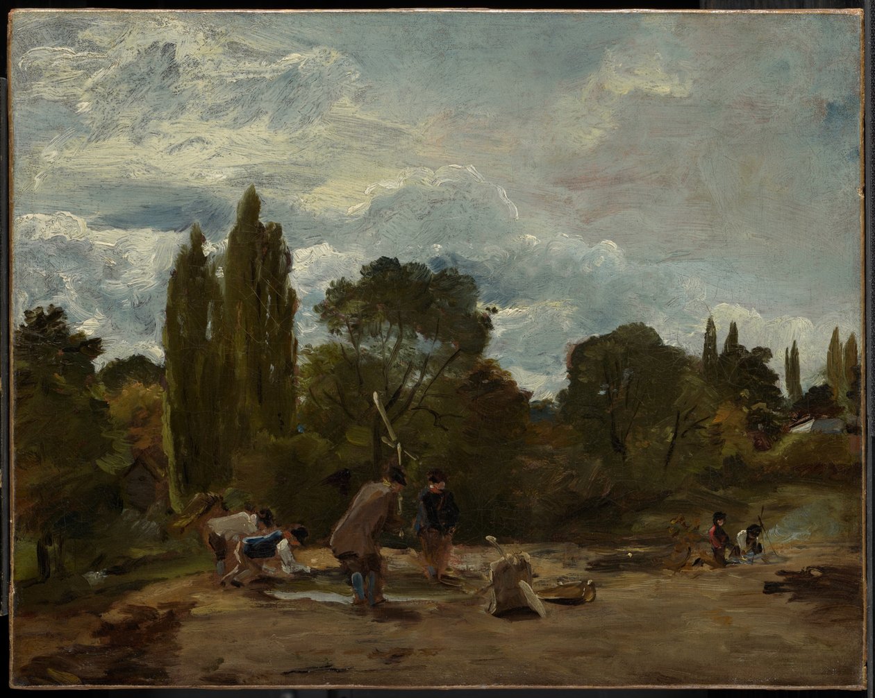 Rübenköpfe mit Dreschflegeln, East Bergholt von John Constable