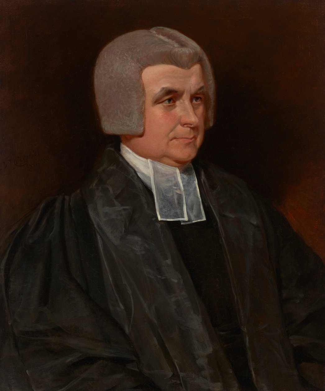 Porträt des Reverend Dr. John Wingfield (1760-1825), Kanoniker der Worcester Kathedrale, Halbfigur, in schwarzem Talar und weißen Bändern von John Constable