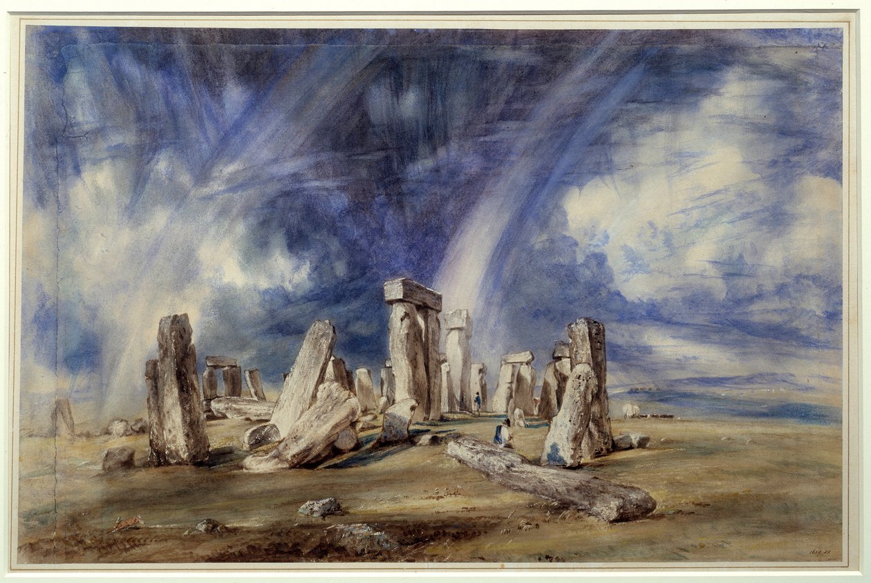 Prähistorische Stätte von Stonehenge (England). Gemälde von John Constable von John Constable
