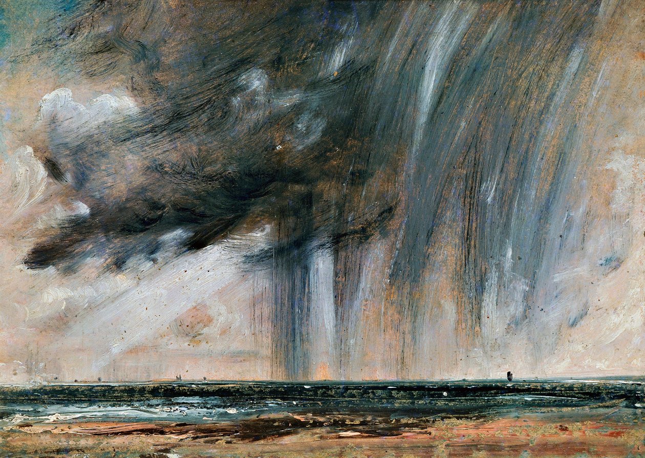 Regensturm über dem Meer, Seestudie mit Regenwolken von John Constable