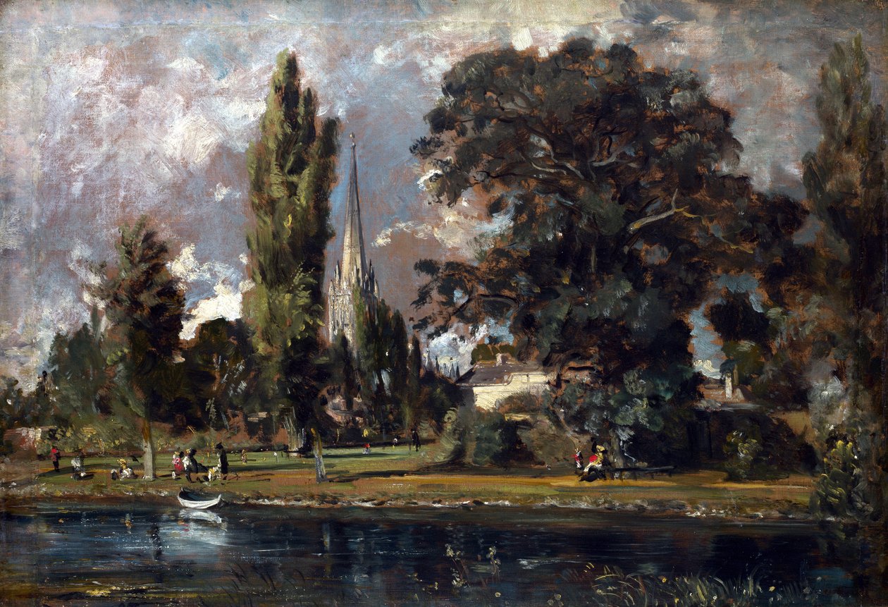 Kathedrale von Salisbury und Leadenhall vom Fluss Avon, 1820 von John Constable