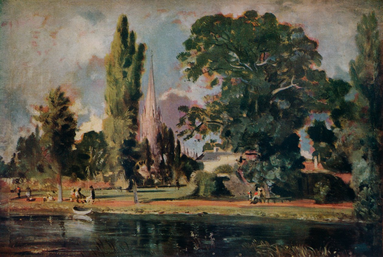 Kathedrale von Salisbury und Leadenhall vom Fluss Avon, 1820 von John Constable