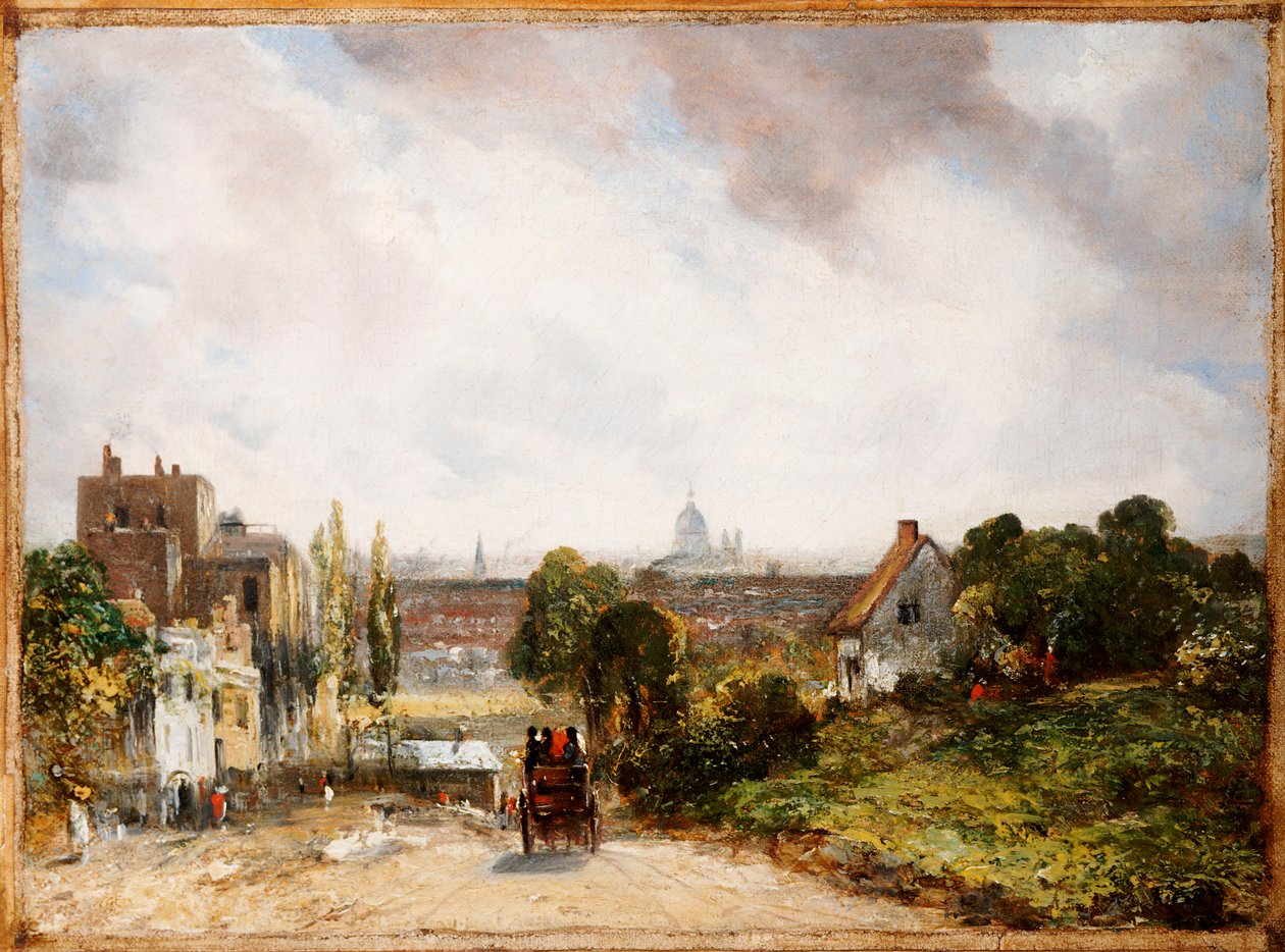 Blick auf die Stadt London von Sir Richard Steeles Cottage, Hampstead, ca. 1832 von John Constable