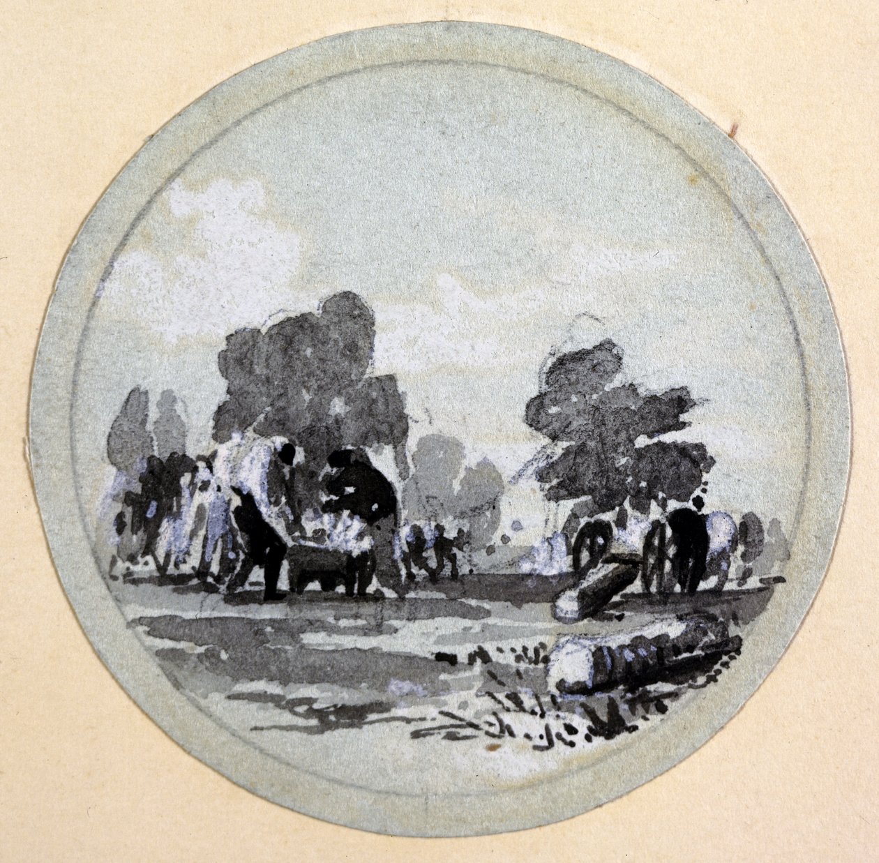 Reinigung, London & Birmingham Railway, ca. 1838 von John Cooke Bourne