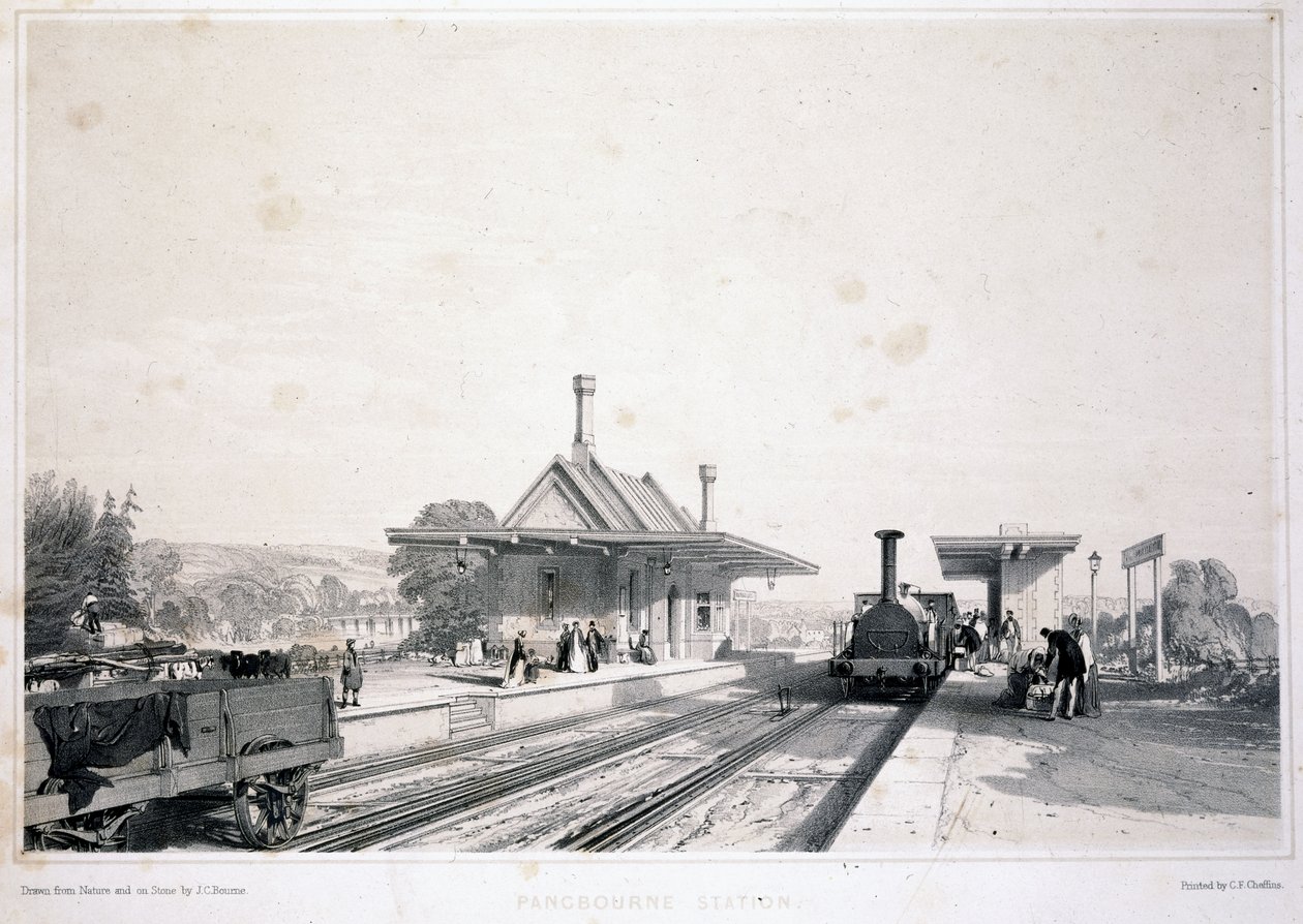 Bahnhof Pangbourne, 1846 von John Cooke Bourne