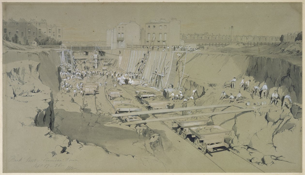 Park Street, Camden Town, 17. September 1836 von John Cooke Bourne
