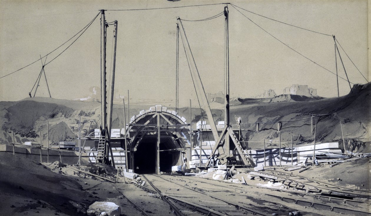 Primrose Hill Tunnel, April 1837 von John Cooke Bourne