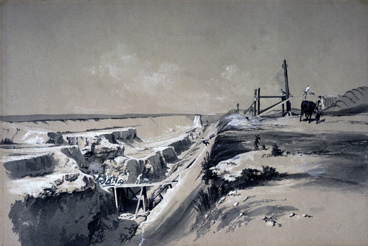 Tring Cutting, Hertfordshire, 1830er Jahre von John Cooke Bourne