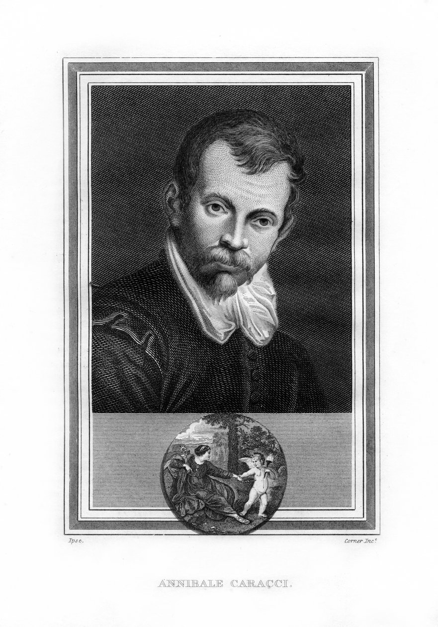 Annibale Carracci, italienischer Maler der Barockzeit, 1825 von John Corner