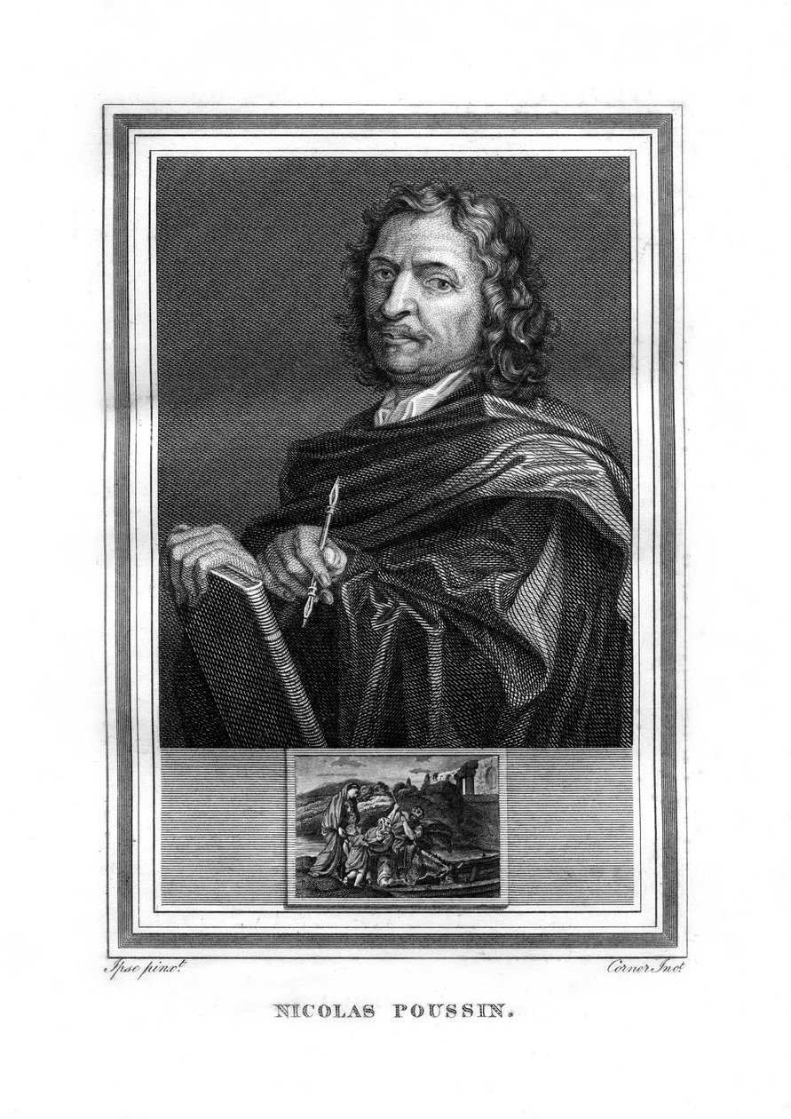 Nicolas Poussin, französischer Maler, 1825 von John Corner