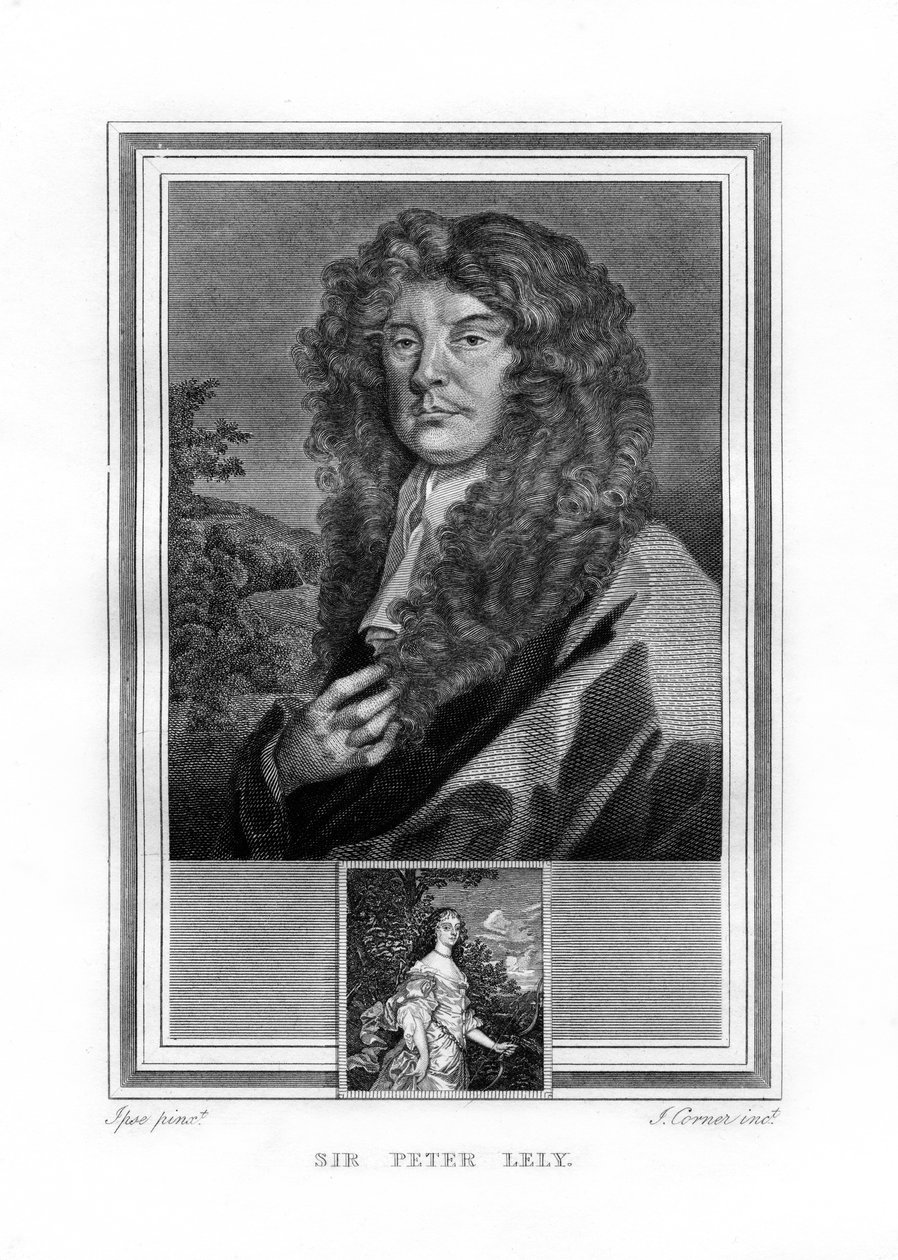 Sir Peter Lely, niederländisch-englischer Barockmaler, 1825 von John Corner