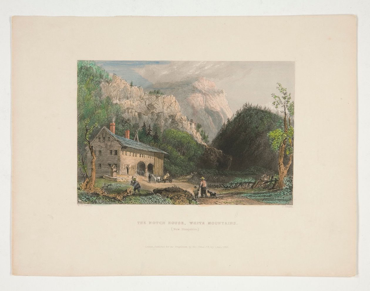 Das Notch House, White Mountains, New Hampshire, Illustration für Nathaniel Parker Willis von John Cousen