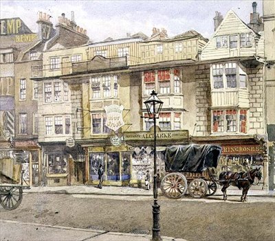 Bishopsgate Street: Nr. 82-86, mit Pferd und Wagen, Mai 1886 von John Crowther