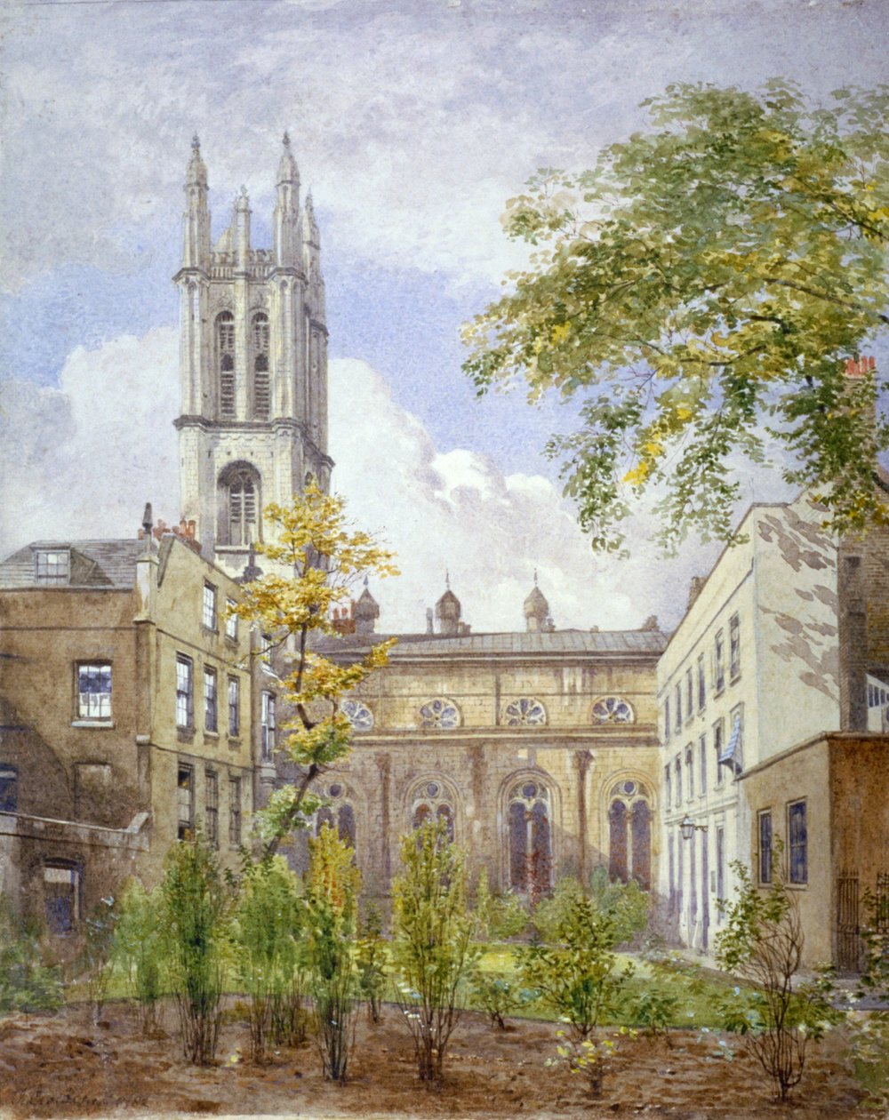 Kirche St. Michael, Cornhill, City of London, 1882 von John Crowther