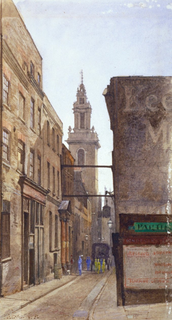 Garlick Hill, City of London von John Crowther
