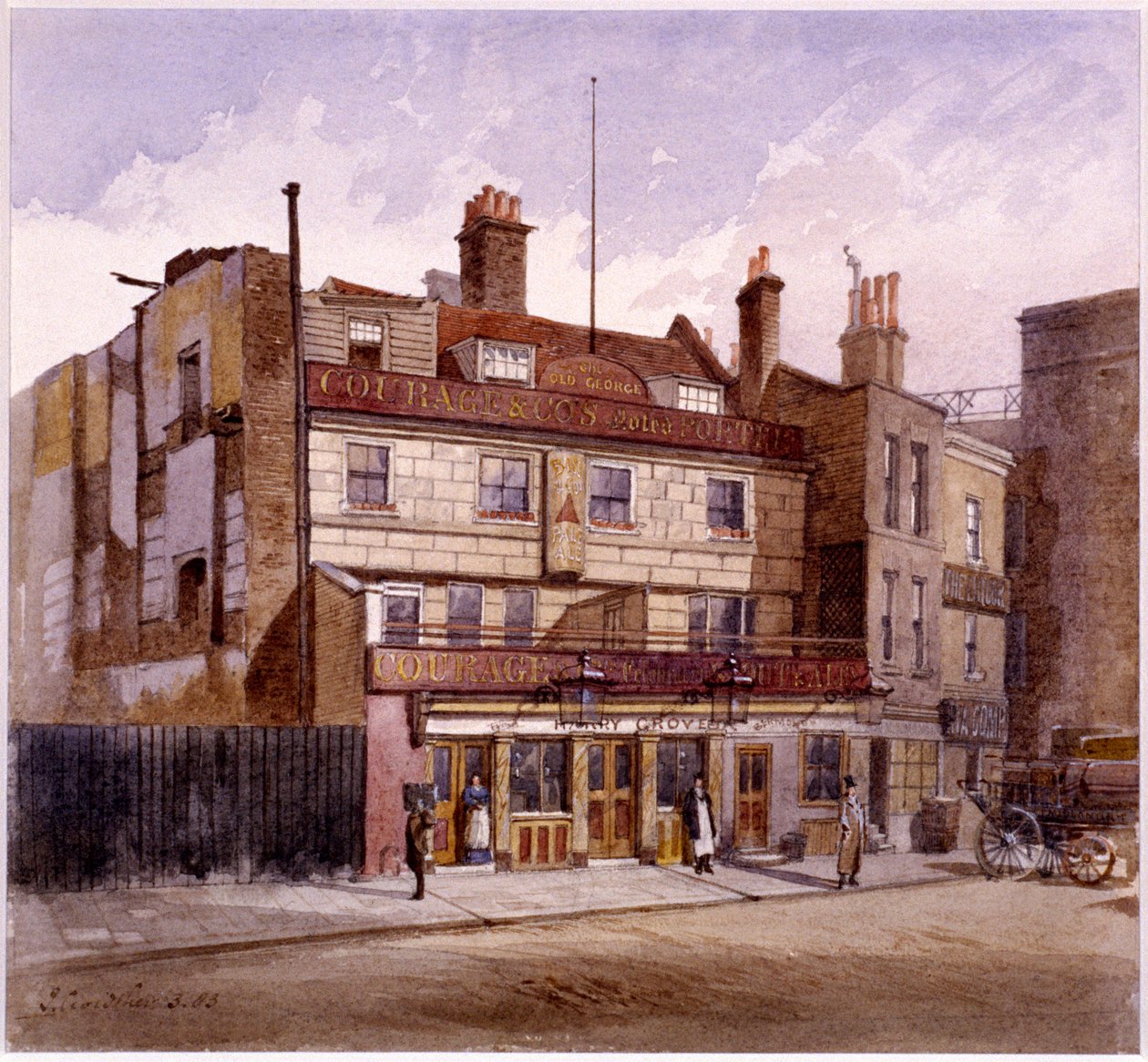 Old George Inn, Trinity Square, London, 1883 von John Crowther