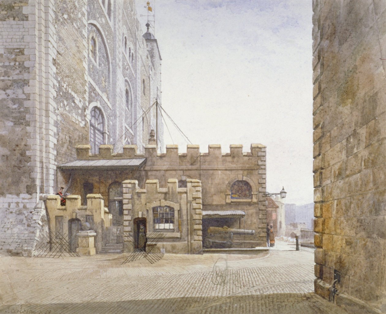 Ordnance Office am Fuße des Weißen Turms, Tower of London, Stepney, London von John Crowther