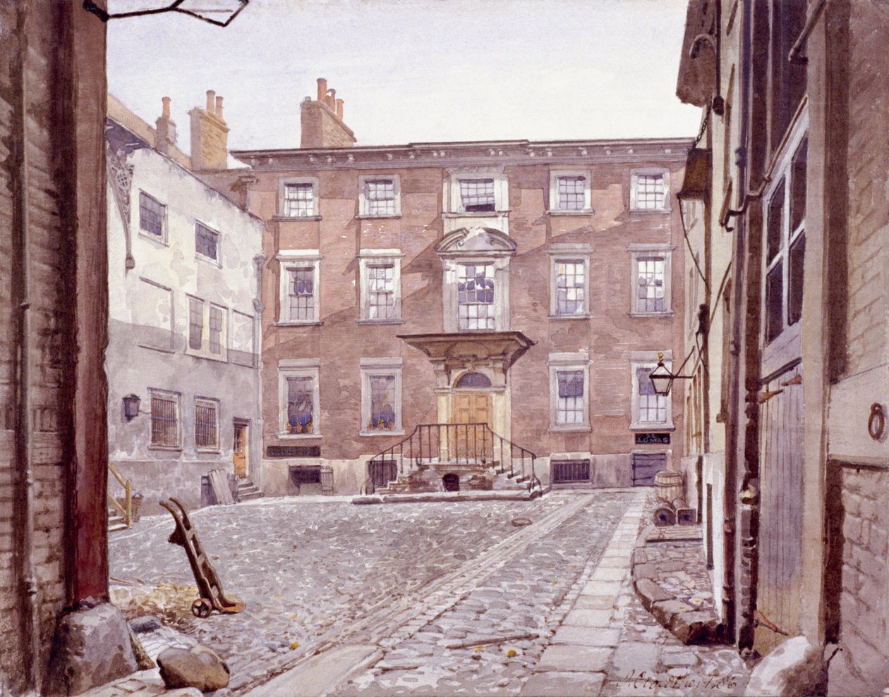 Sir Christopher Wrens Haus, Botolph Lane, London, 1886 von John Crowther