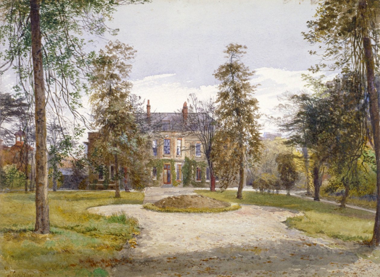 Ansicht von Stockwell Park House vom Garten, Lambeth, London, 1887 von John Crowther
