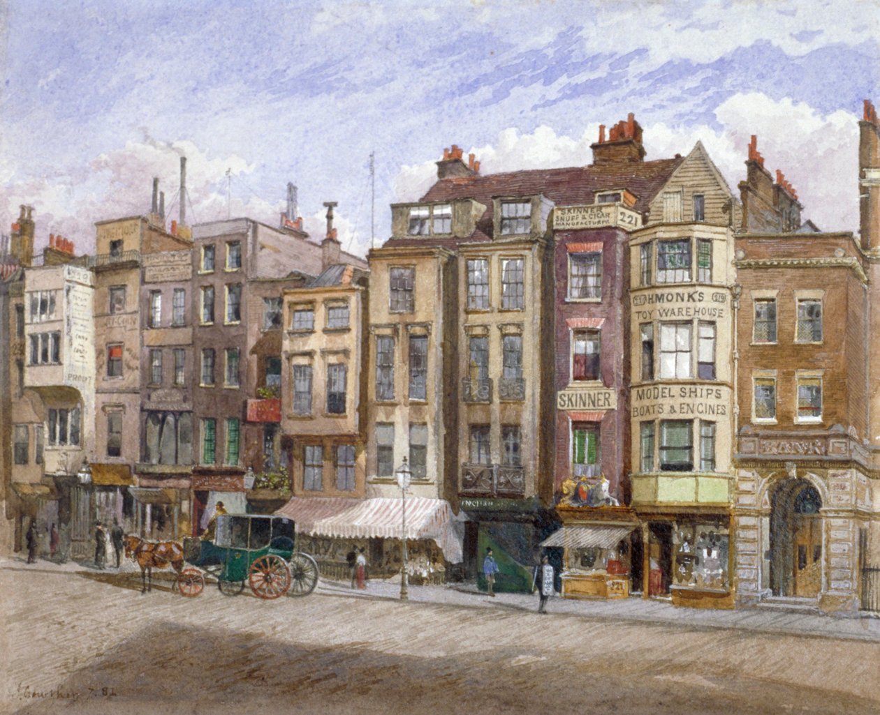 Ansicht von Geschäftsräumen im Strand, Westminster, London, 1881 von John Crowther