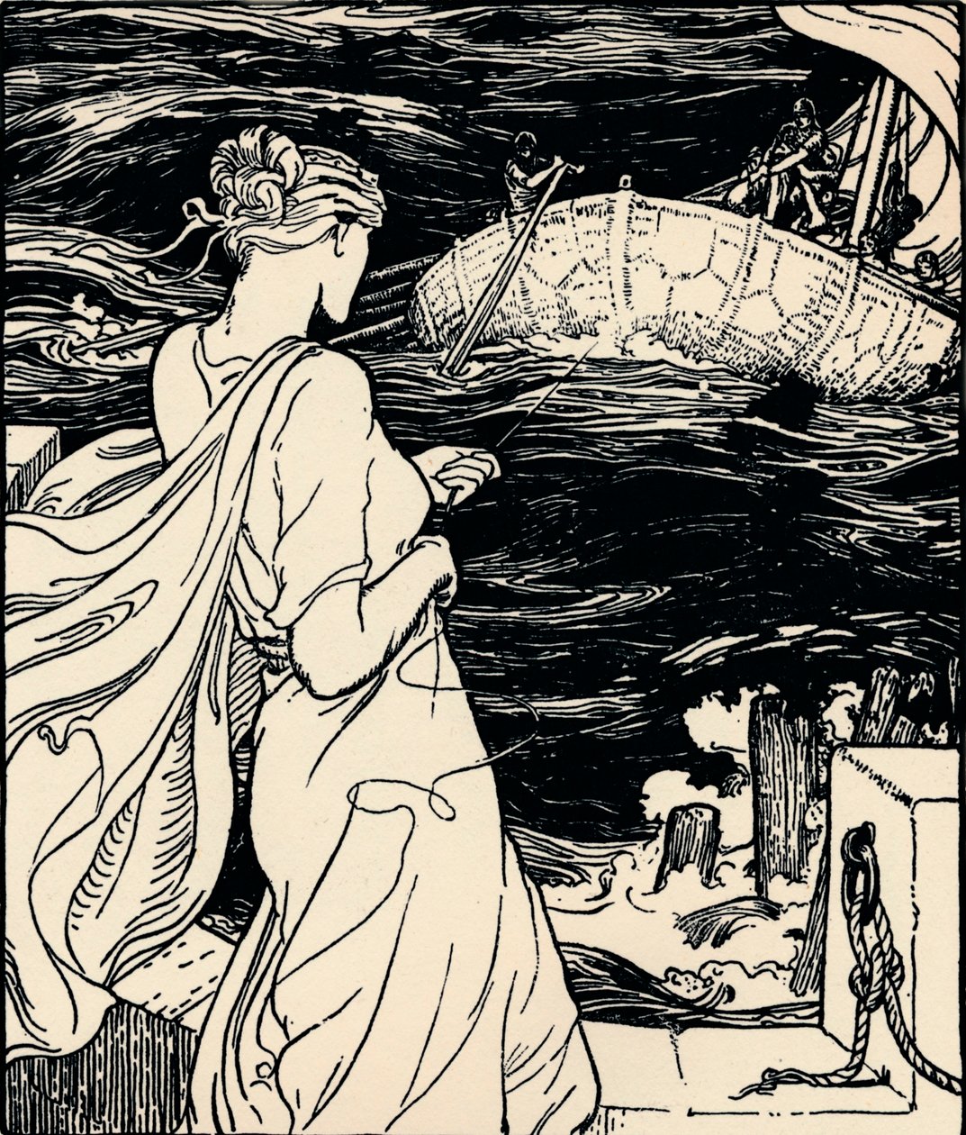 Die Königin des magischen Fadens, ca. 1900 von John Dickson Batten