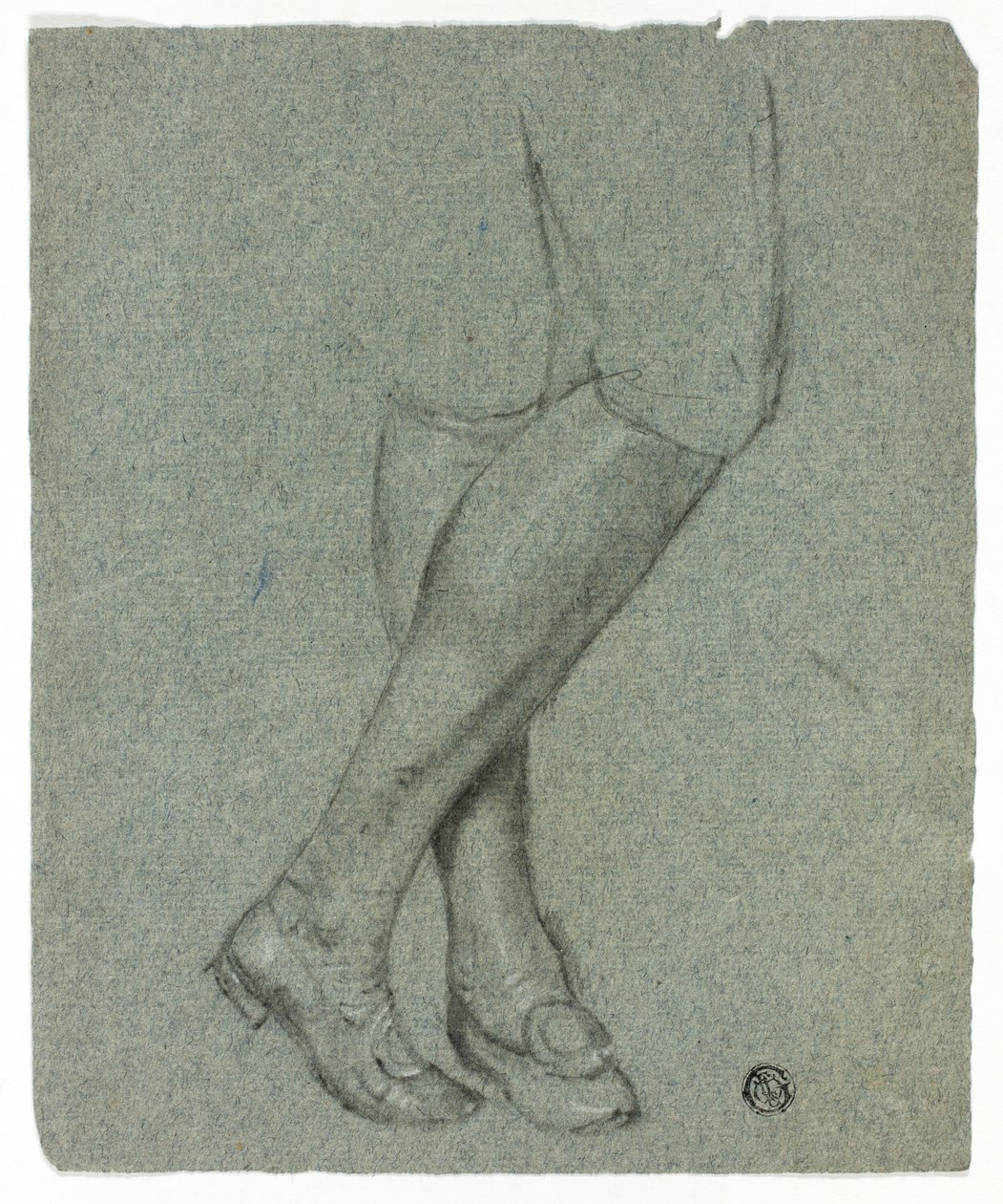 Gekreuzte Beine einer stehenden Figur von John Downman