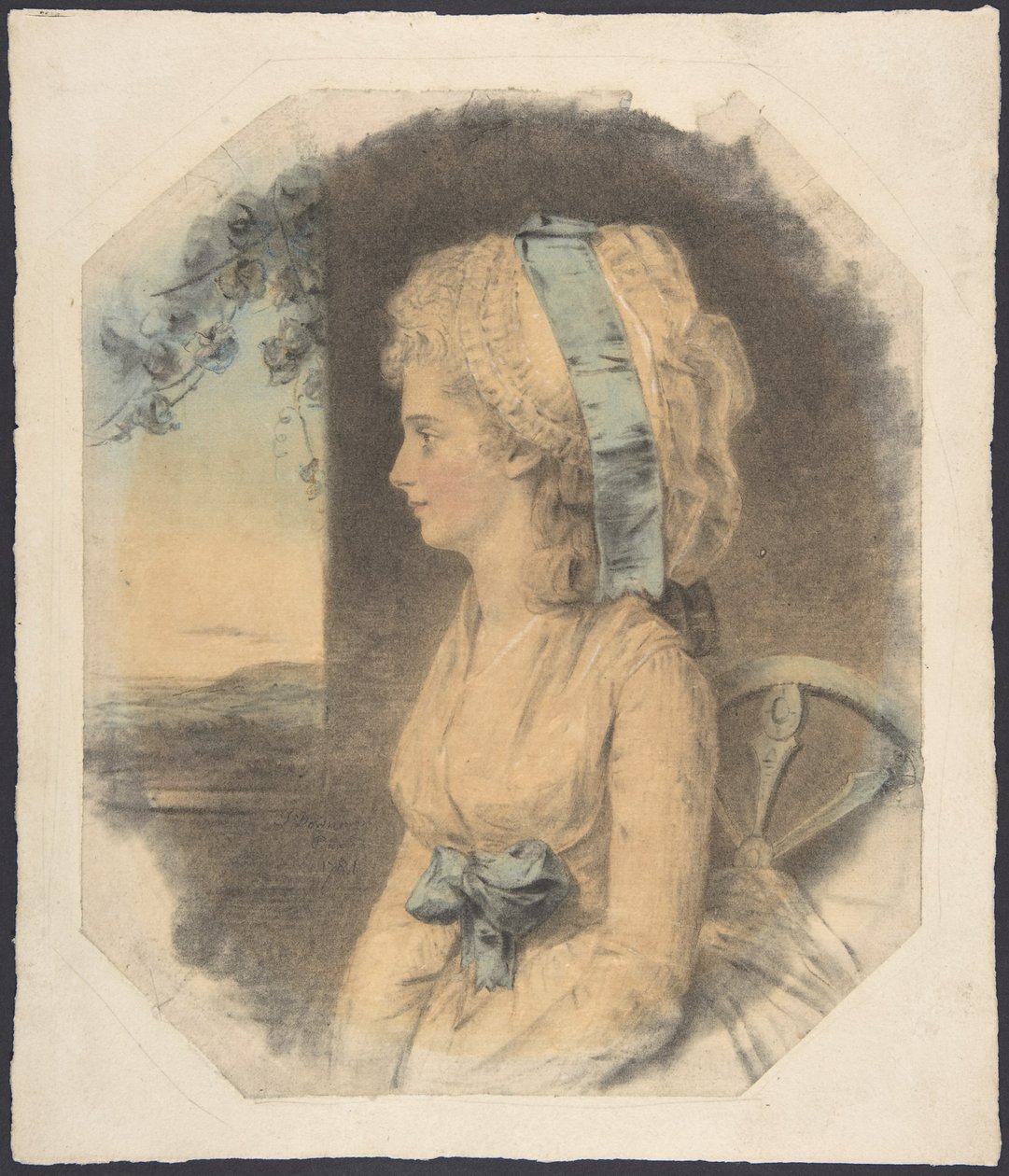 Miss Mary Cruikshank, einzige Schwester von James Cruikshank von John Downman