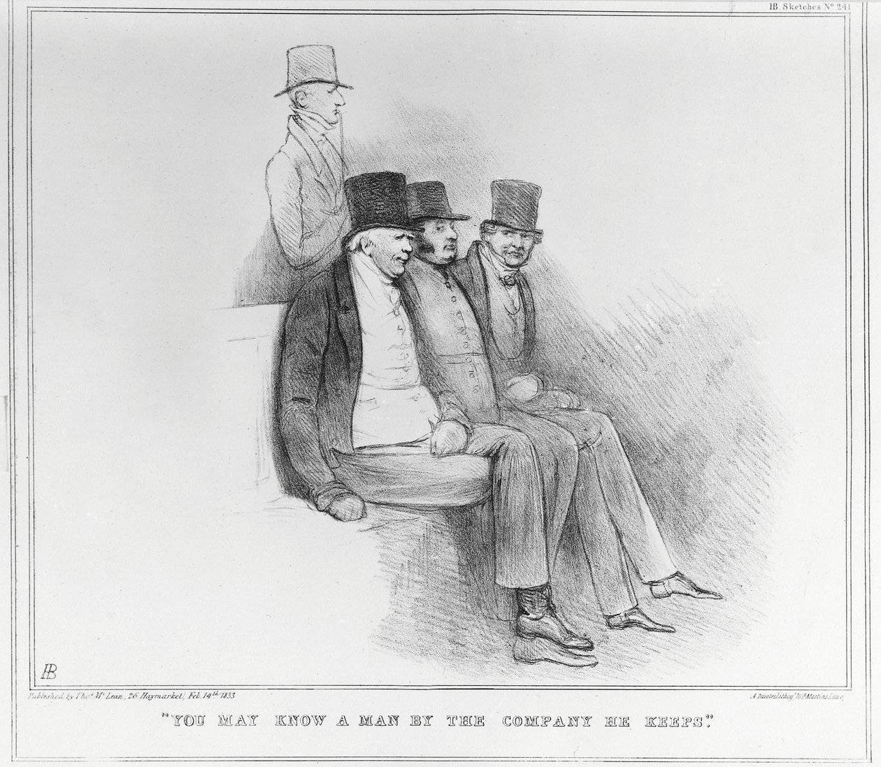 Man erkennt einen Mann an der Gesellschaft, die er pflegt, 1833 von John Doyle