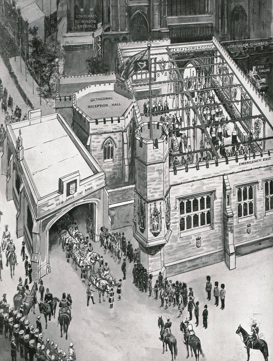 Krönung von König George V. und Königin Mary, London, 1911 von John Duncan