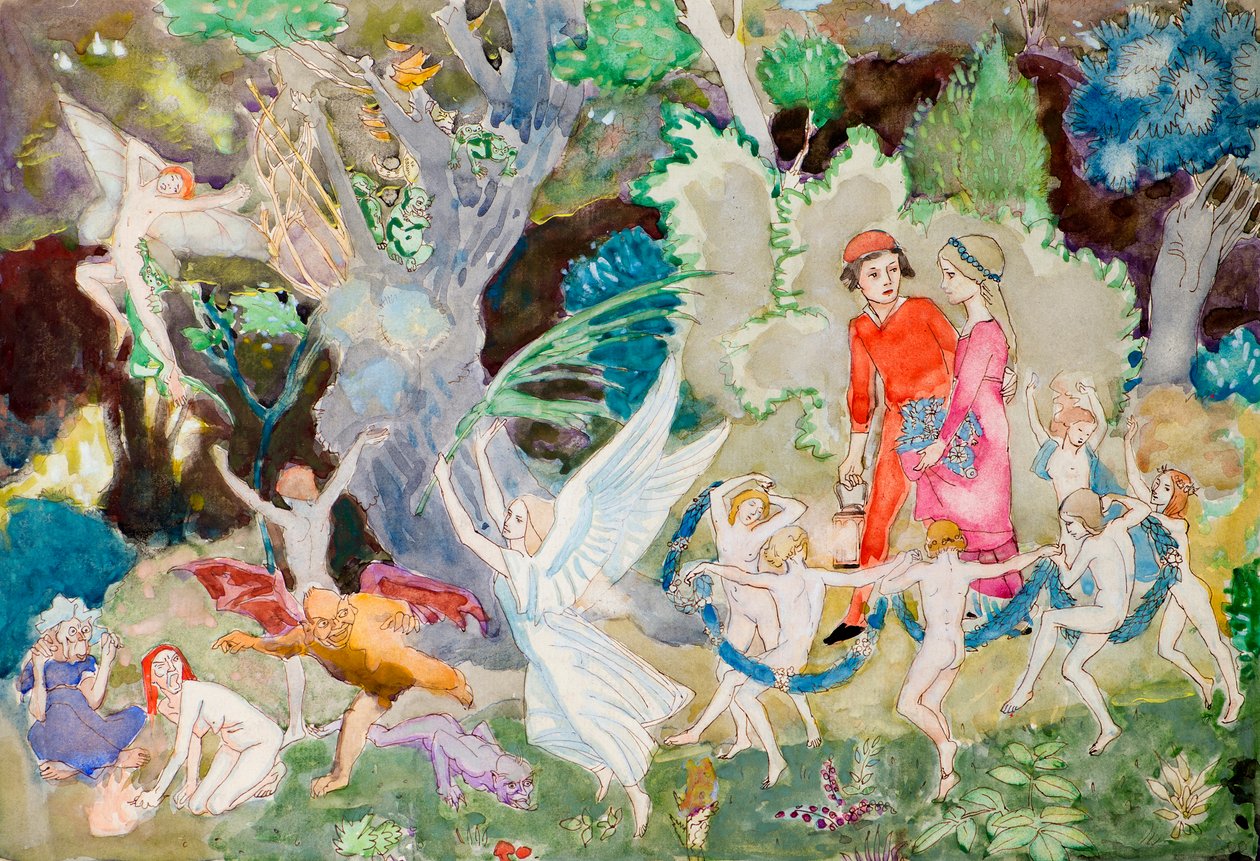 Yorinda und Yoringel im Hexenwald von John Duncan