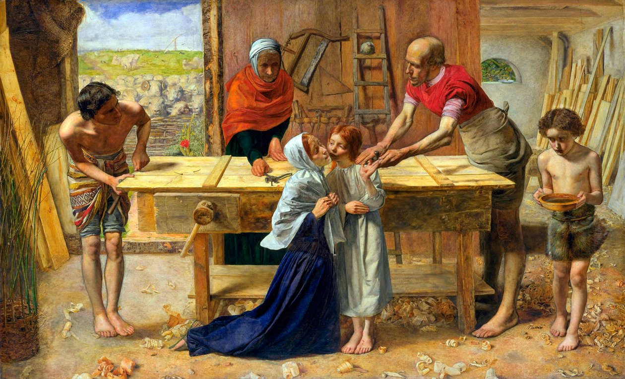 Jesus im Haus seiner Eltern von John Everett Millais