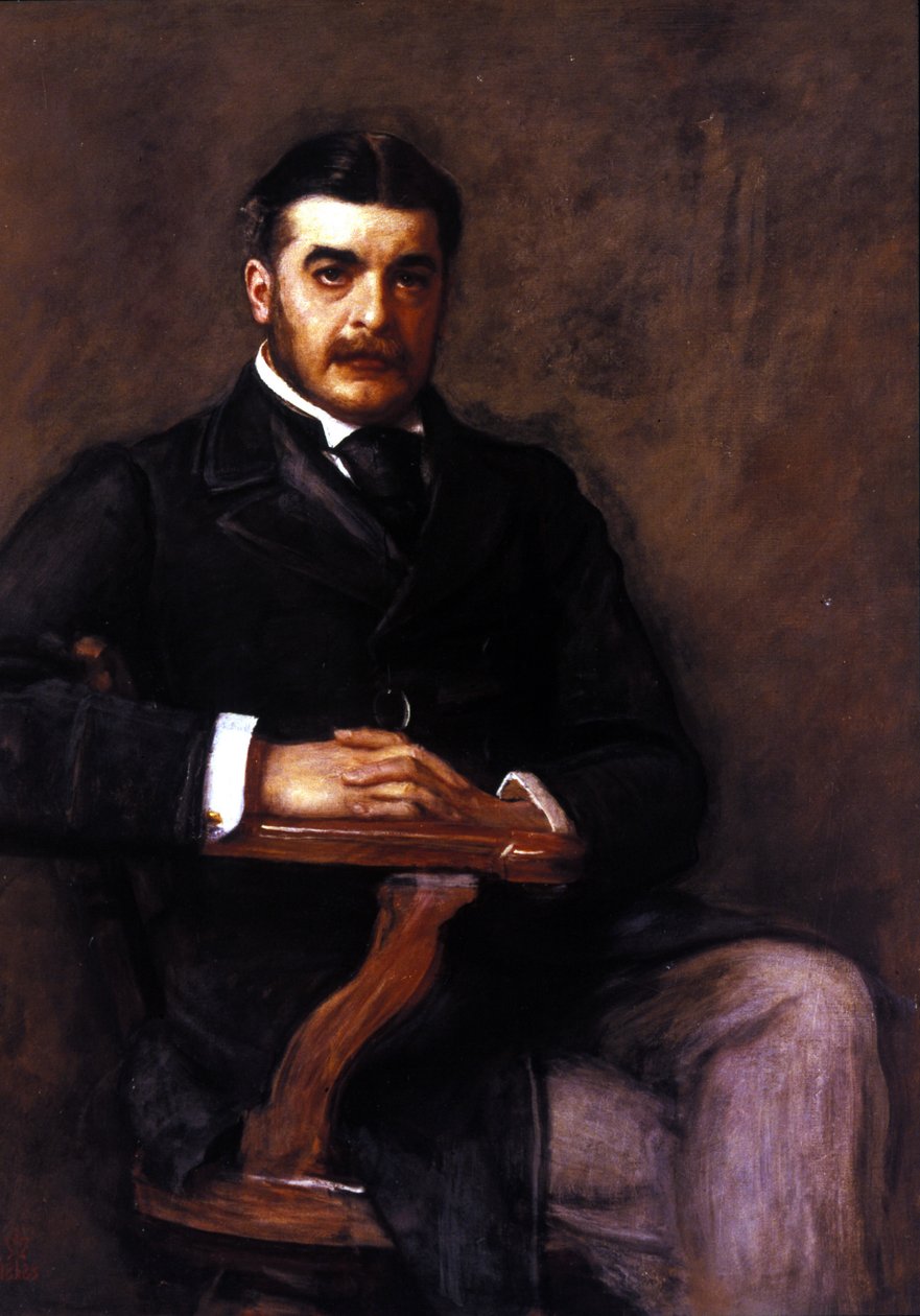 Sir Arthur Seymour Sullivan (1842 - 1900). Gemälde von J. E. Millais. National Portrait Gallery, London von John Everett Millais