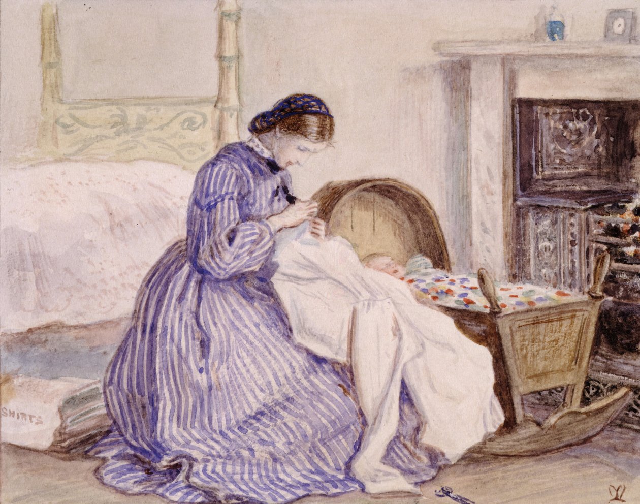 Der Eisberg - Die Näherin von John Everett Millais