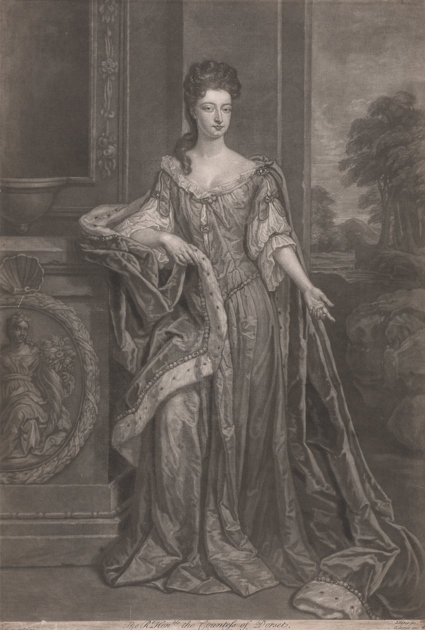 Schönheiten von Hampton Court: Die ehrenwerte Mary, Gräfin von Dorset von John Faber the younger