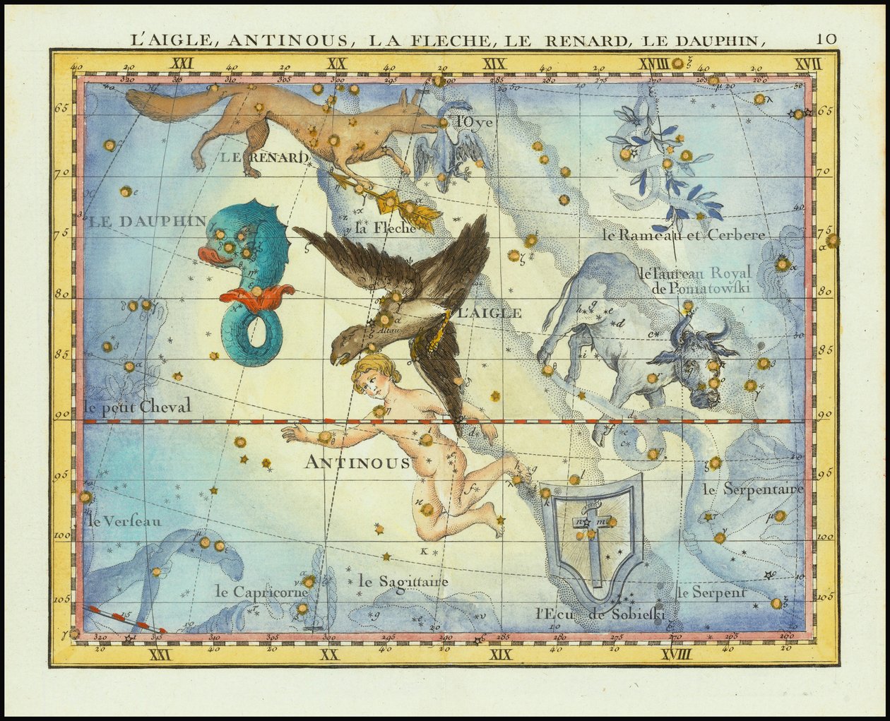 Adler, Pfeil, Fuchs & Delfin von John Flamsteed