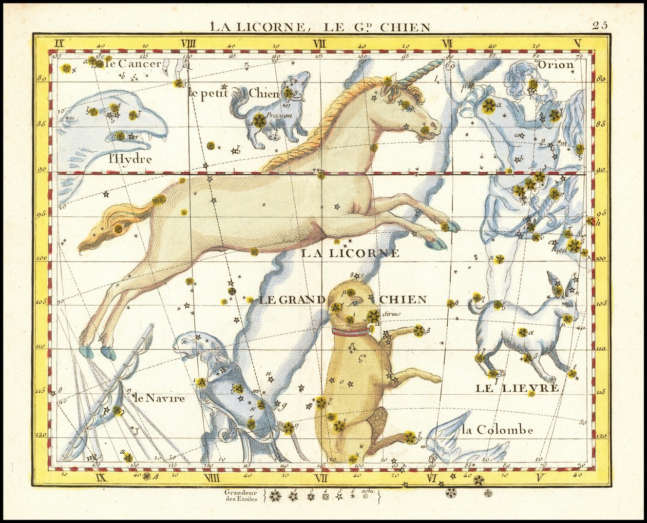 La Licorne, Le Gd. Chien (Monoceros & Canis Major) von John Flamsteed