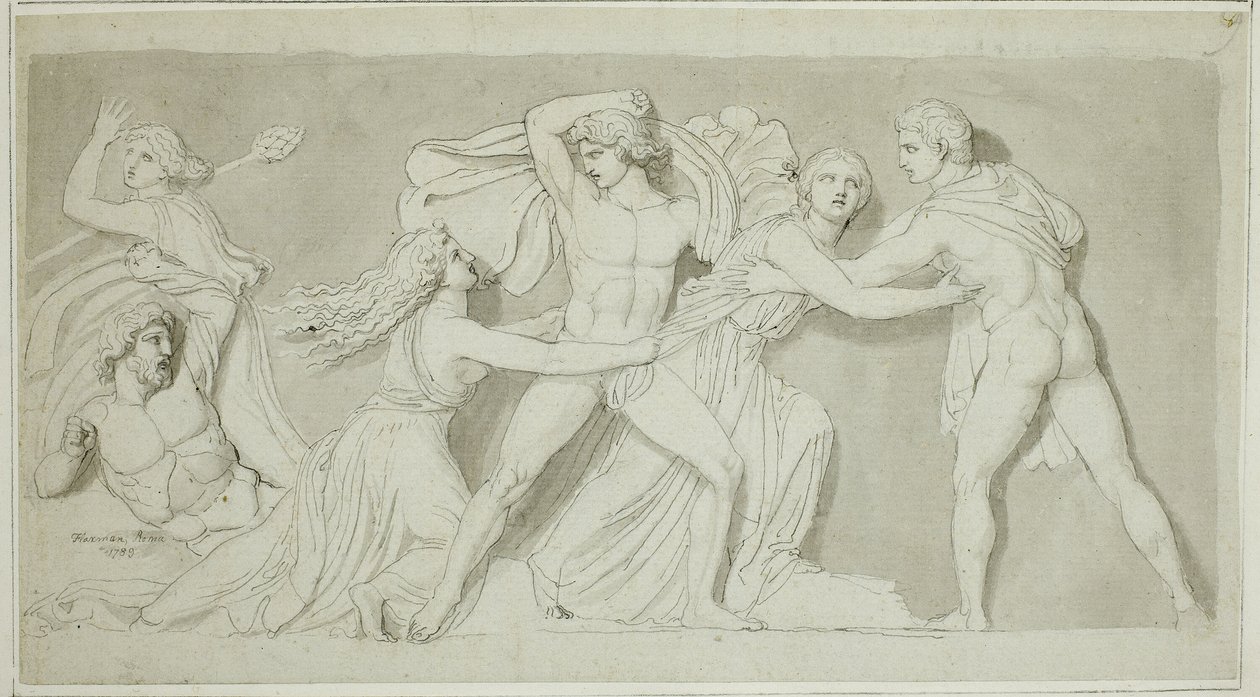 Amphion und Zethus Befreien ihre Mutter Antiope von der Wut von Dirce und Lycus von John Flaxman