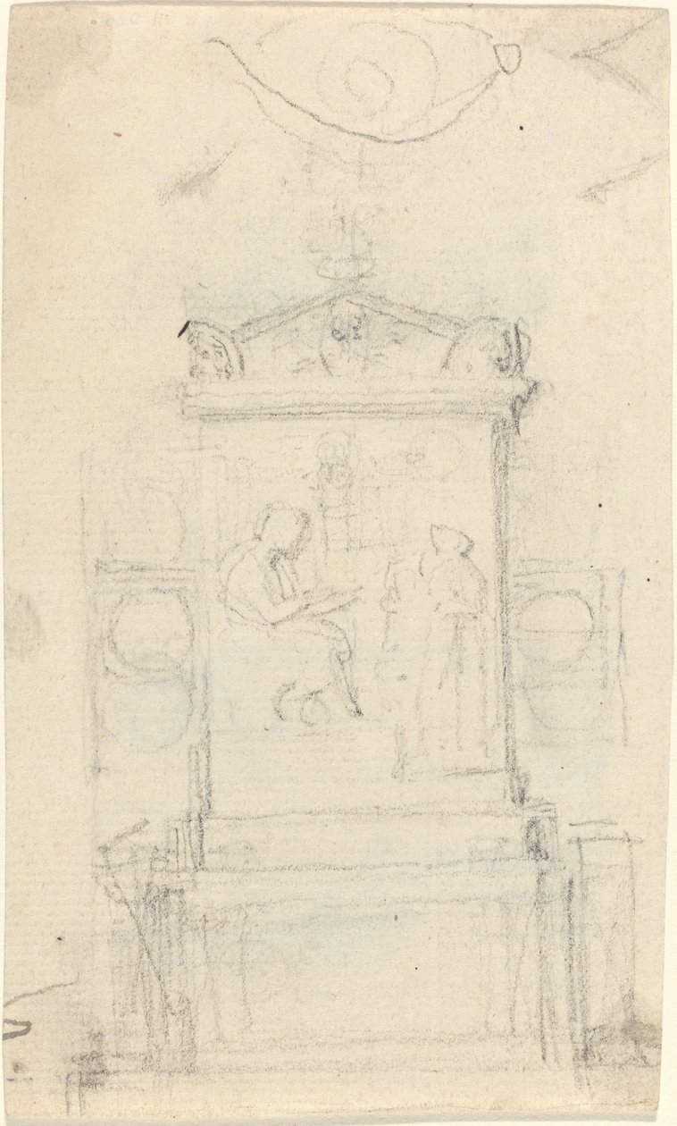 Entwurf für das Grab von Dr. Joseph Warton von John Flaxman