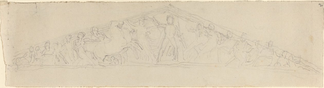 Studie für die Rekonstruktion des Westgiebels des Parthenon von John Flaxman