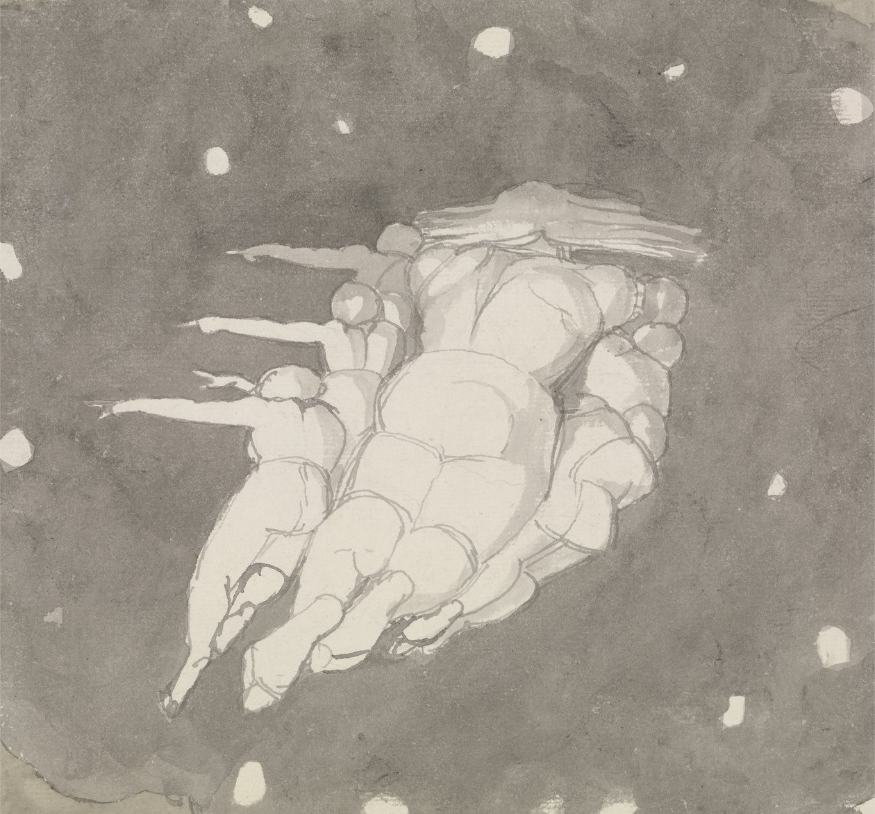 Die Erschaffung der Himmel, um 1790 von John Flaxman