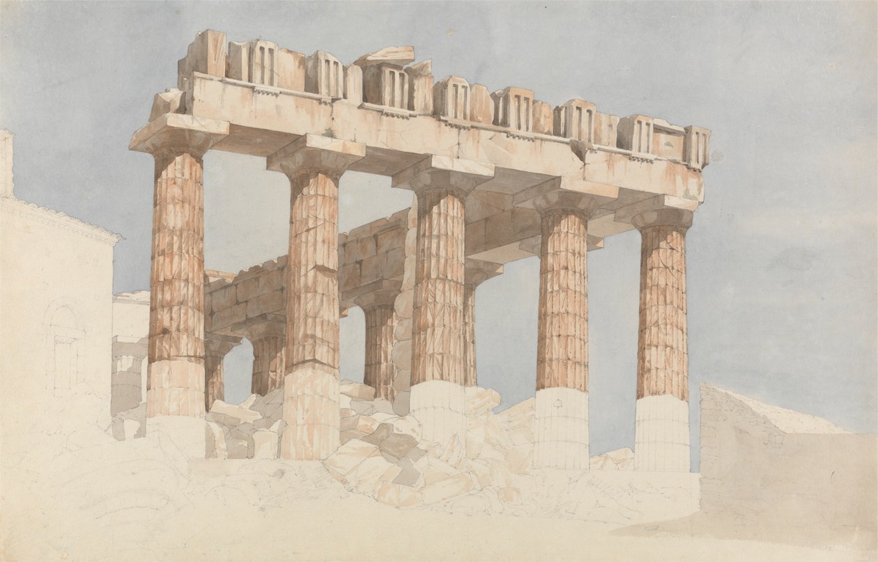 Das Ostende und die Südseite des Parthenon von John Foster