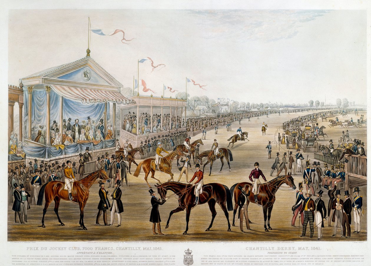 Prix du jockey club in Chantilly im Jahr 1841 Druck von John Frederick Herring von John Frederick Herring Senior