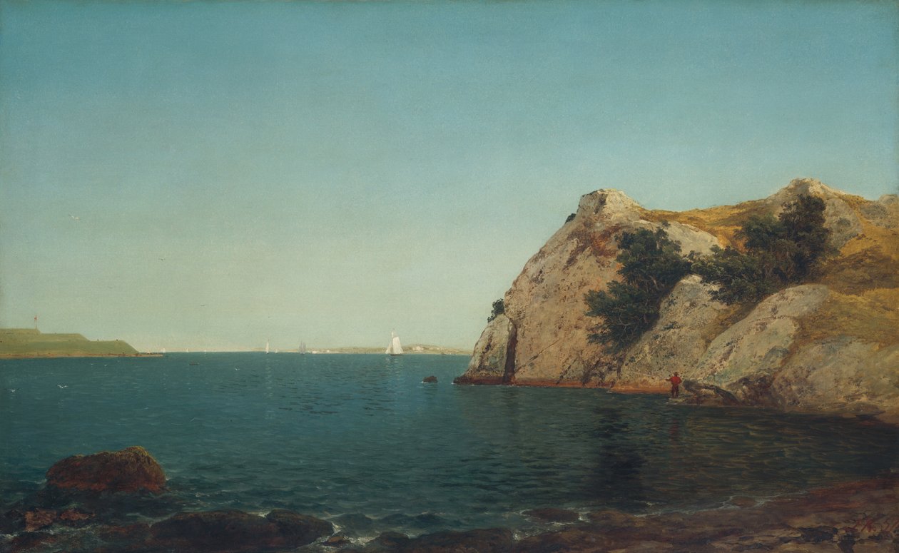 Beacon Rock, Newport Harbor, 1857 von John Frederick Kensett