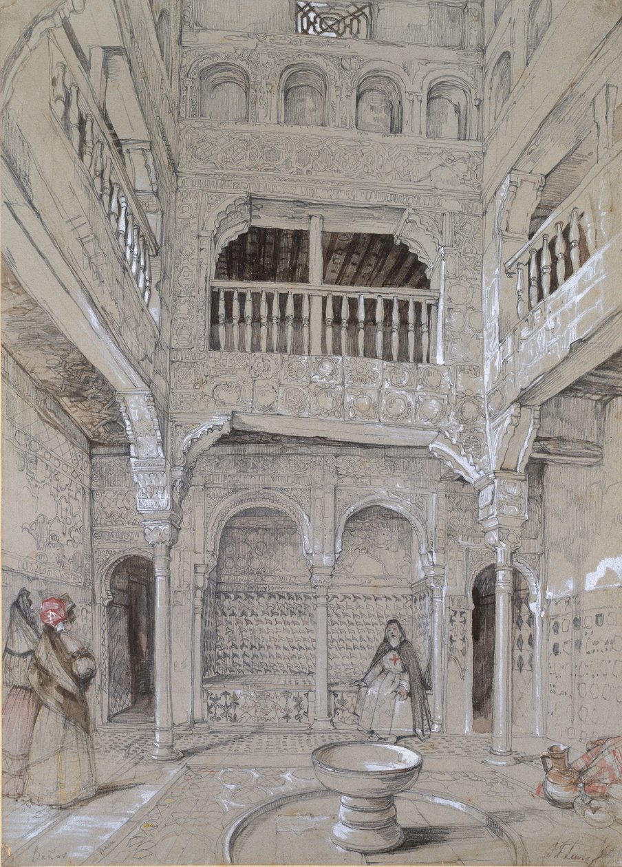 Eingang zu den Bädern in der Alhambra, um 1830er Jahre von John Frederick Lewis