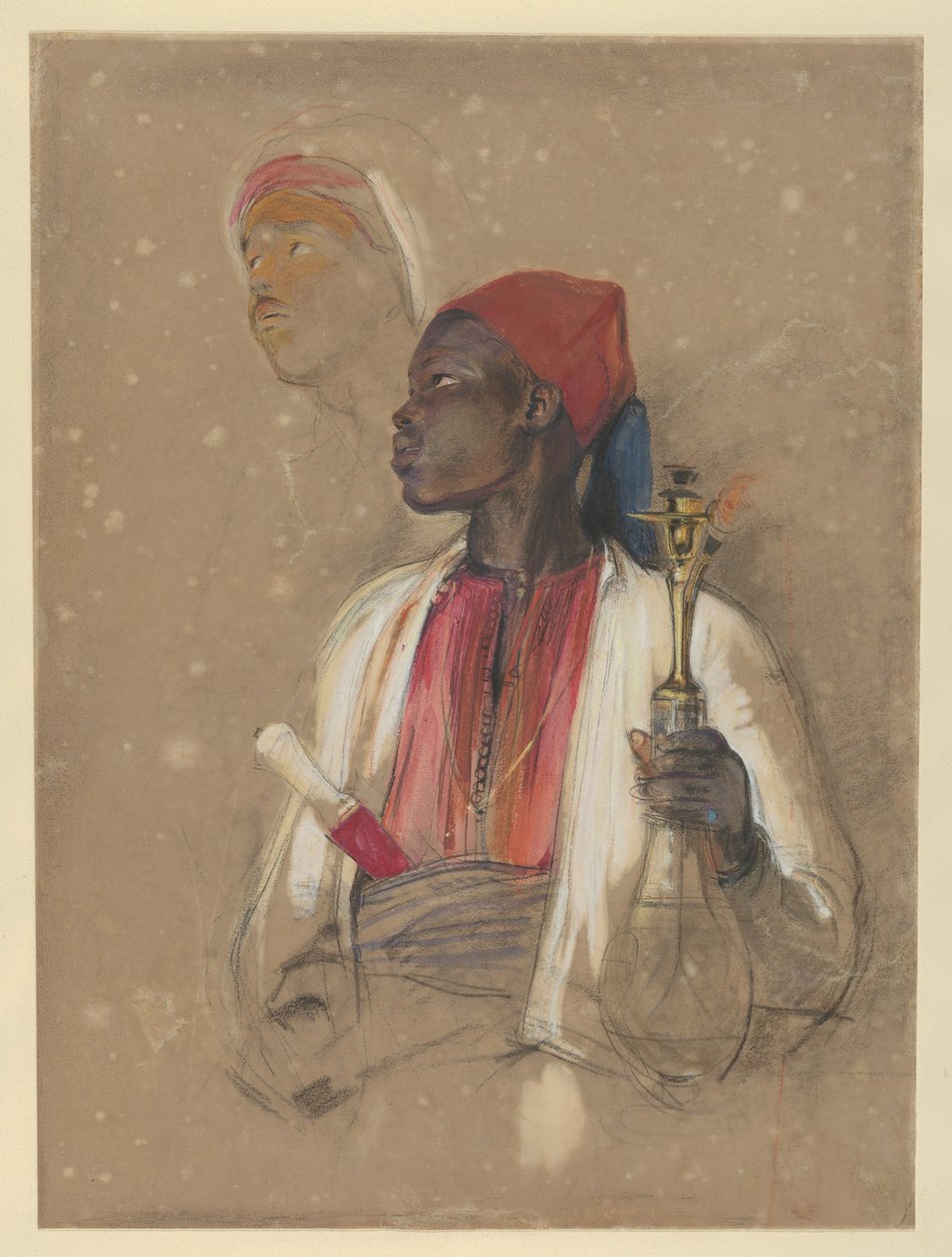Studie für "Der Pfeifenträger" von John Frederick Lewis