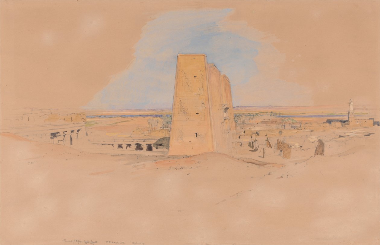 Tempel von Edfu, Oberägypten von John Frederick Lewis