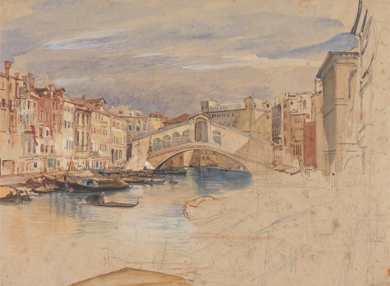 Venedig: Der Canal Grande und die Rialto-Brücke von John Frederick Lewis